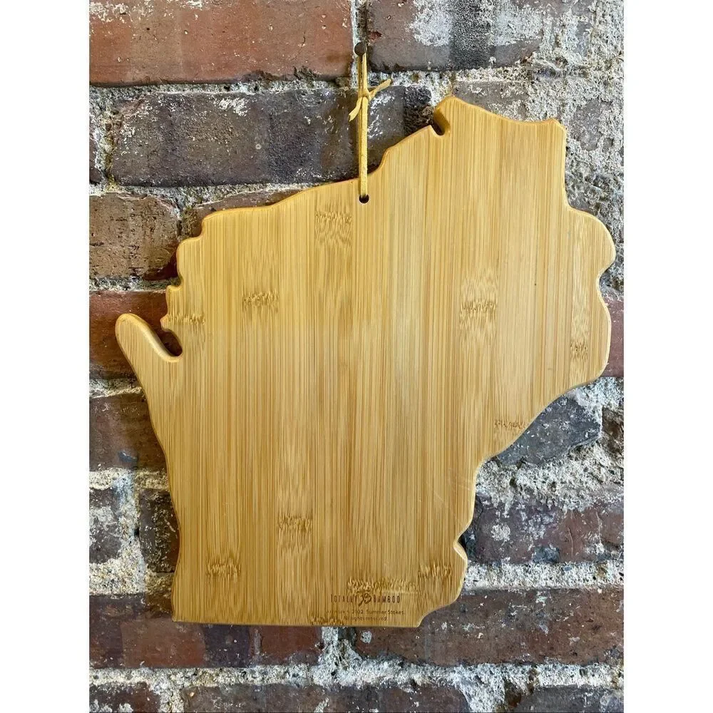 Totally Bamboo • WISCONSIN • State Decorative Colorful Hand Painted Hangable Bam